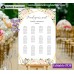 Geometric seating chart template, Ivory blush seating chart template, (128temp)